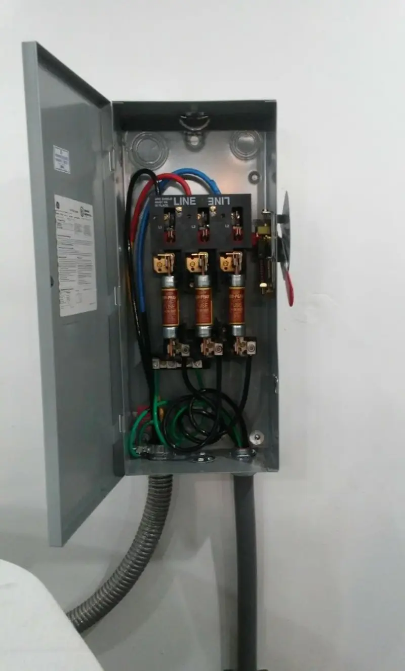Three-phase disconnect switch installed for Electrical Wiring & Rewiring in West Pennsboro